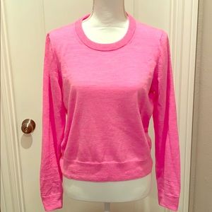 Hot pink J.Crew sweater.